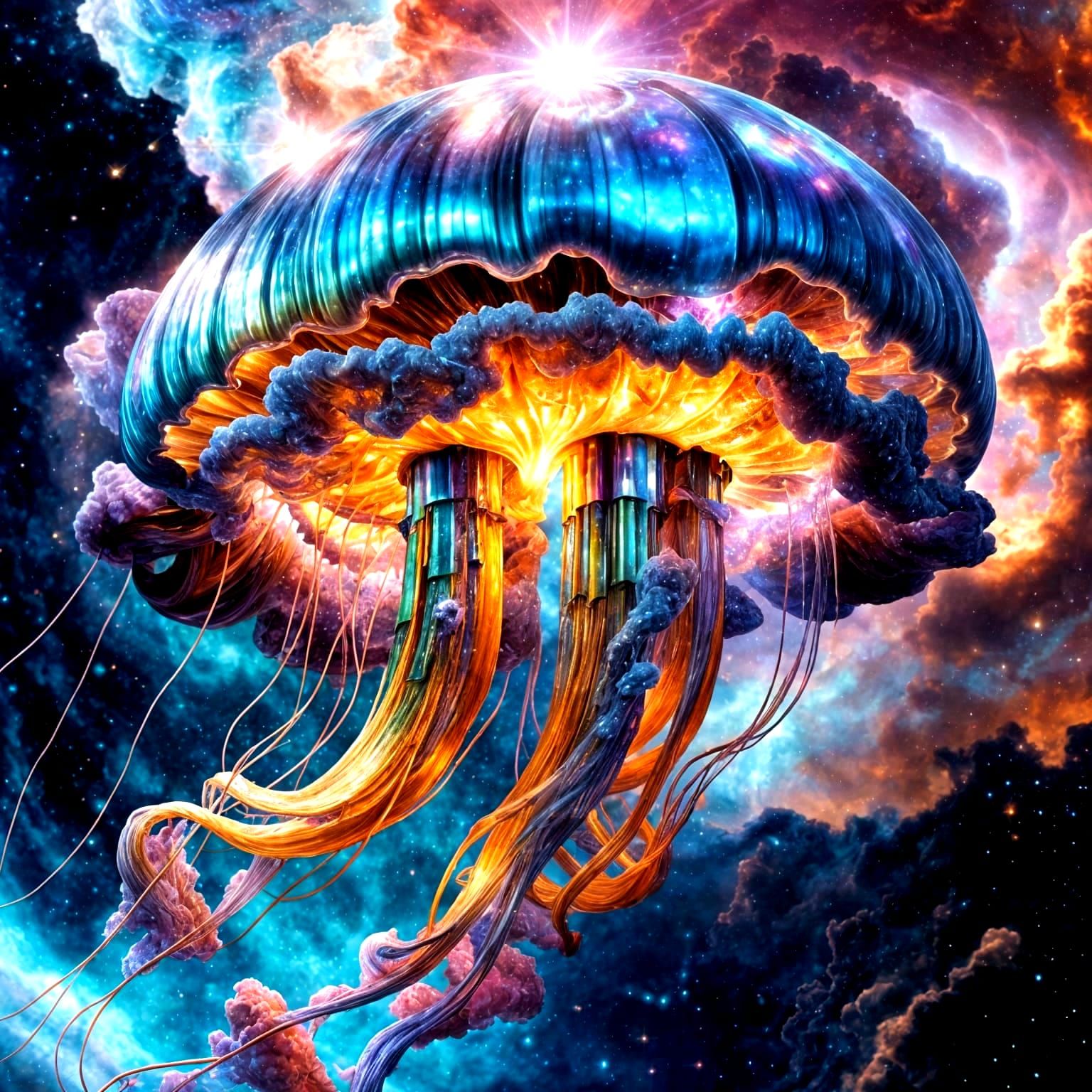 Cosmic Jellyfish Embarks on Epic Nebula Journey