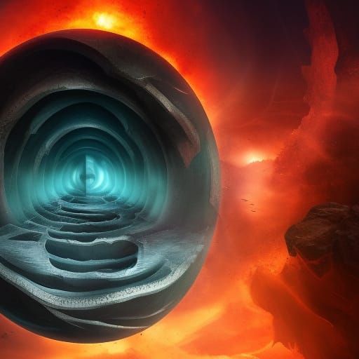 Soul's Journey: Black Orb in Purgatory