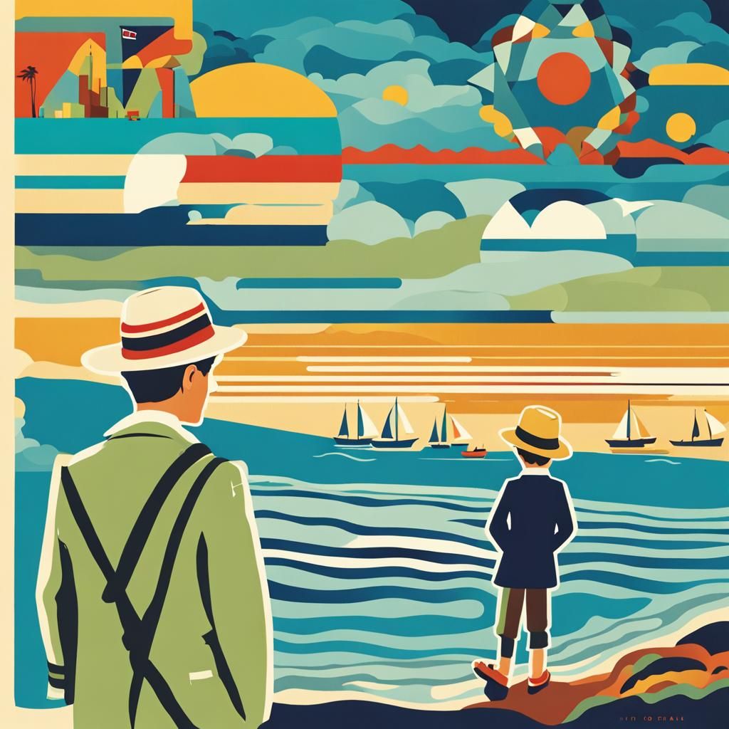 Retro Travel Poster: Boy Invites You to Israel