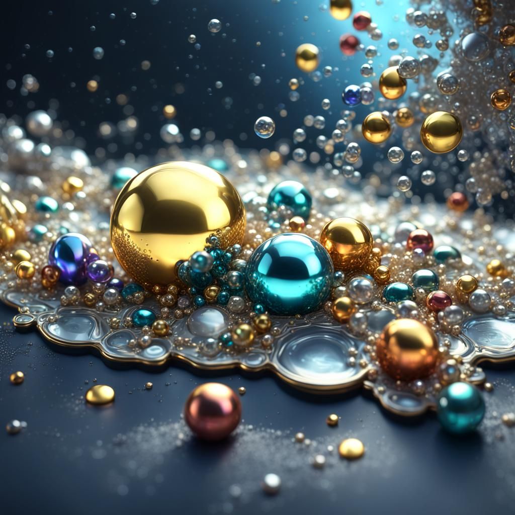 Luminous Bubbles and Gems: Detailed Matte Painting