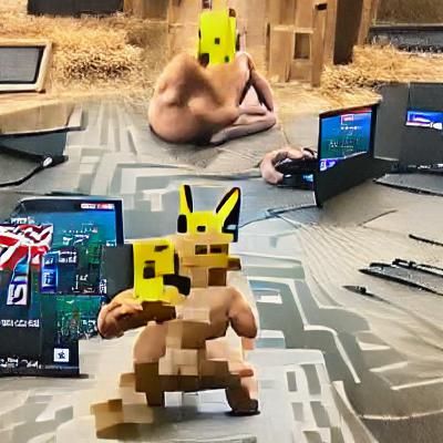 Unexpected Crossover: Pikachu and Steve Play Fortnite