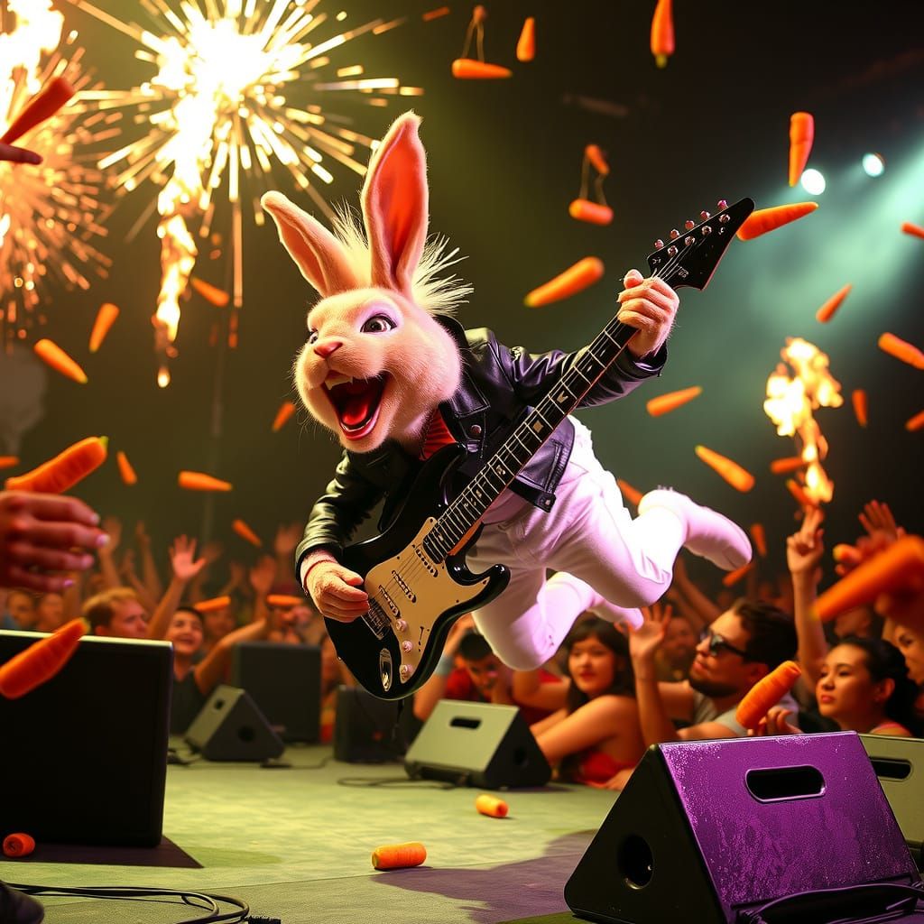 Punk Rock Bunny Stage Dive