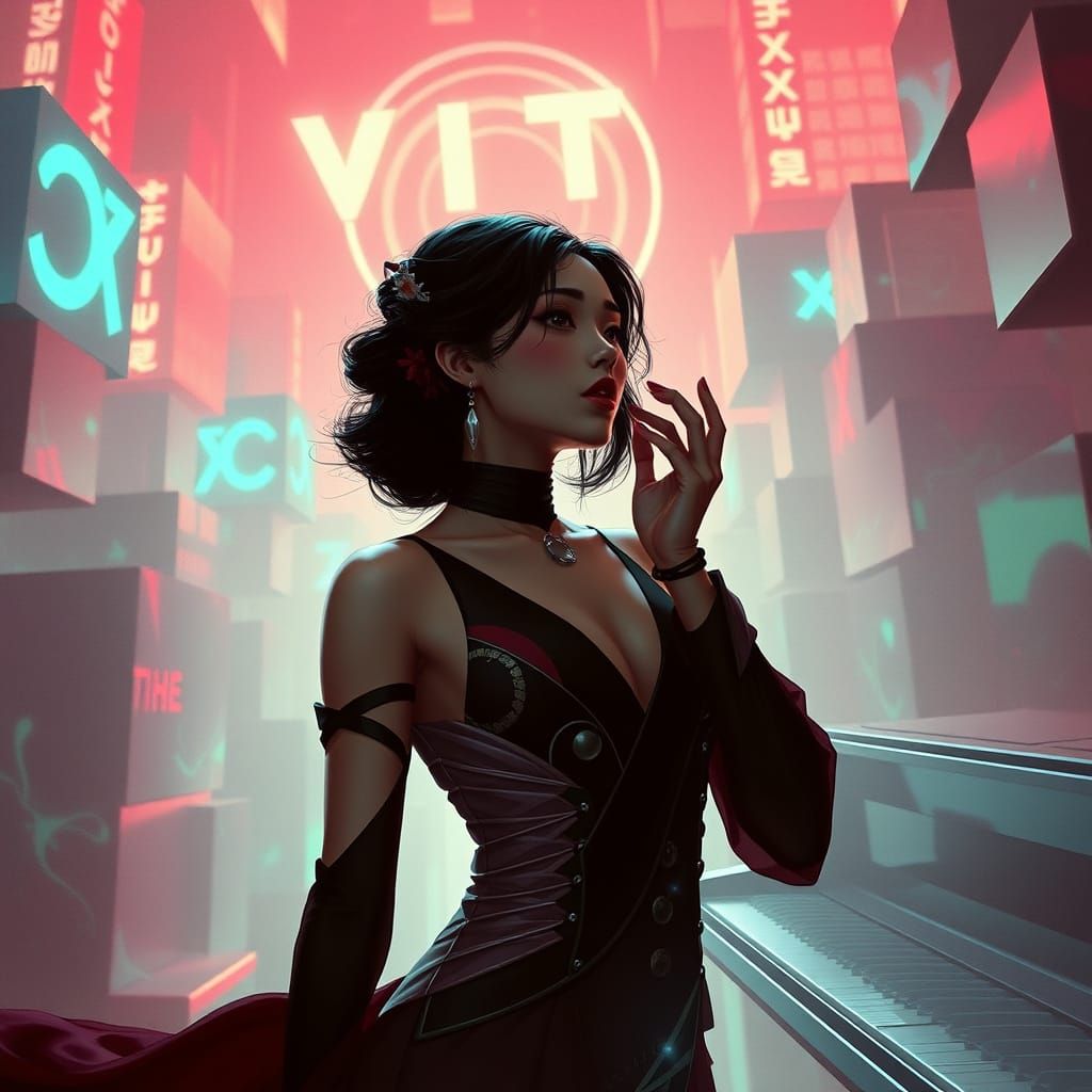 Su-Chi's Silent Film Song in Futuristic Cityscape