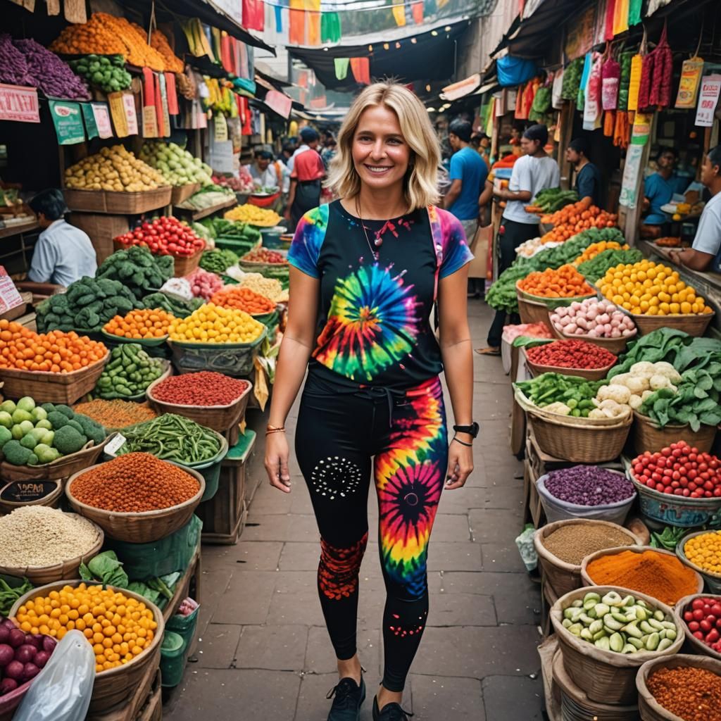 A stunning blonde haired woman with a sharp Bob haircut  wea...