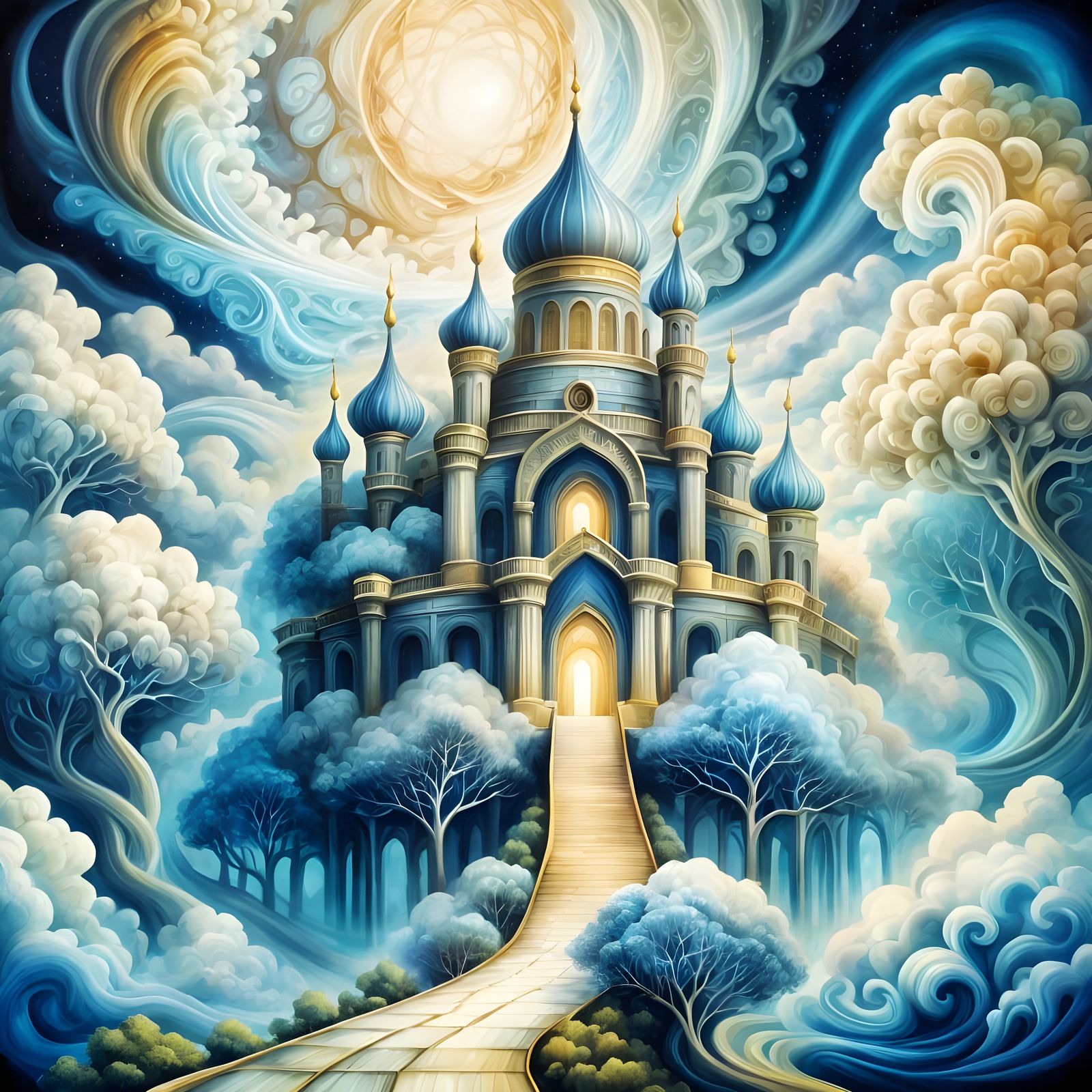 The Blue Castle in the Clouds