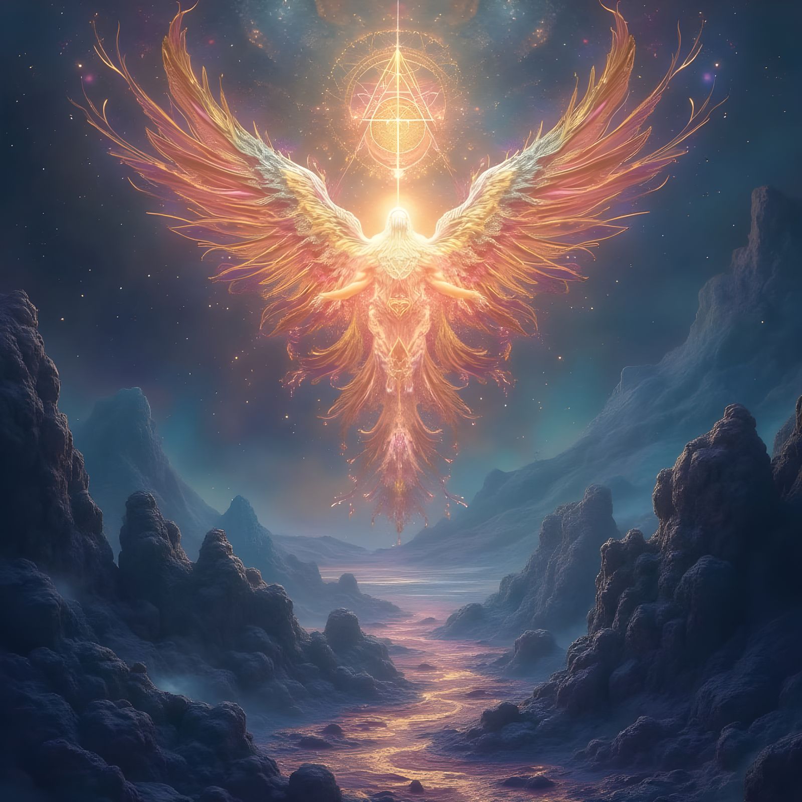 Ethereal Angelic Patterns with Sacred Geometry