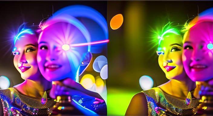 Grotesque Portrait: Highly Detailed, Brightly Lit Photograph...