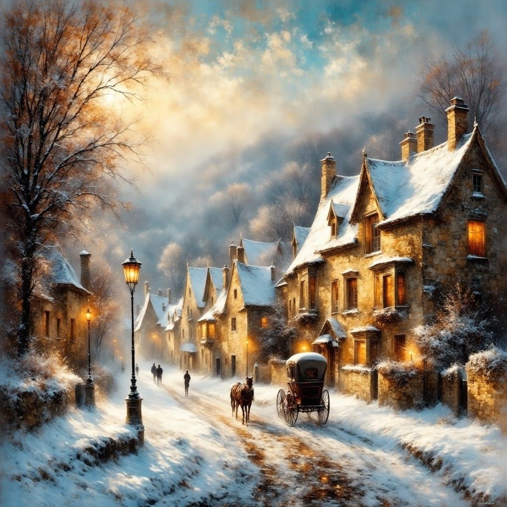 <lora:EtherealVisionsFlux:1.0>
Snowy country morning in a se...