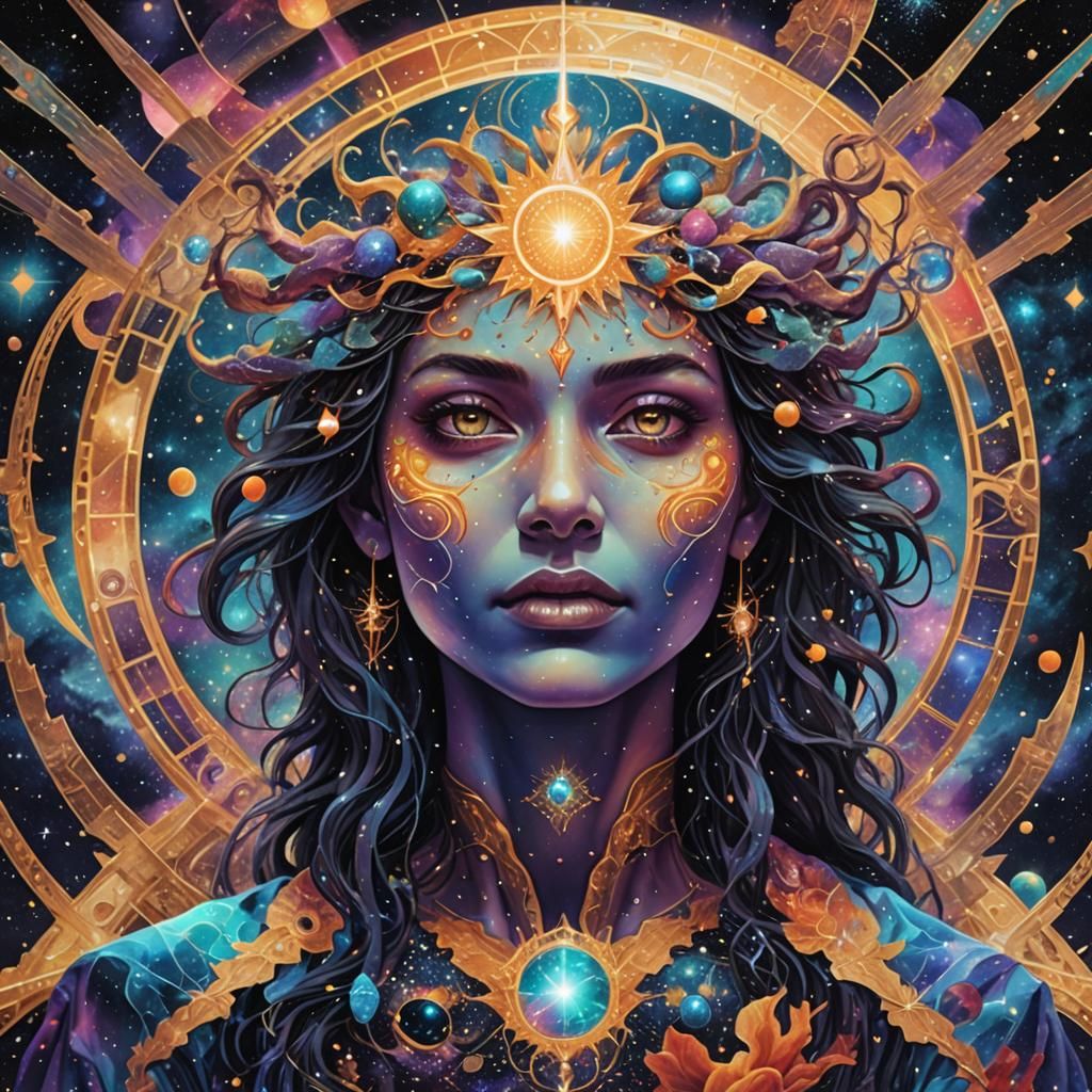 Astral Cosmic Forms in Holographic Illustration