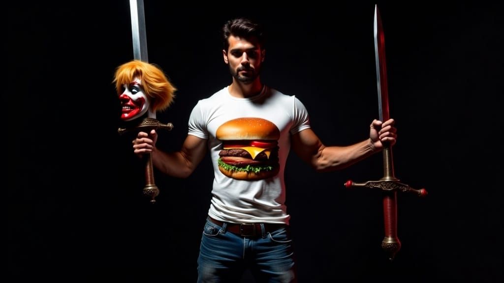 Baroque Hero: Spaniard Triumphs in Chiaroscuro Scene