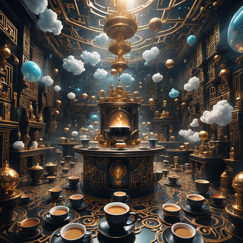 Philosophical Coffee in a Dark Mirror Maze