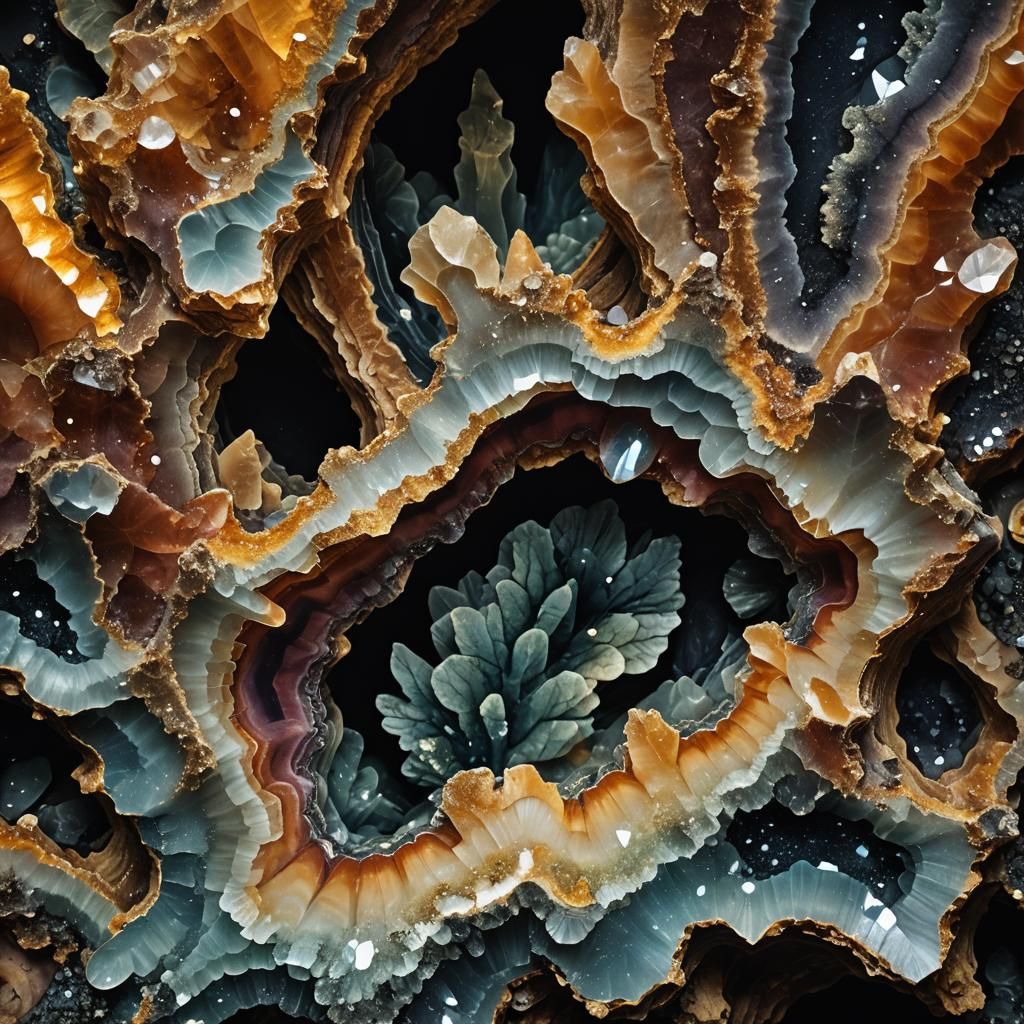 Crystallized Chard Wood Geode Formation