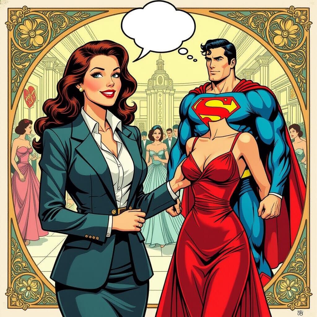 Lois Lane Buys a Dress in Art Nouveau Style