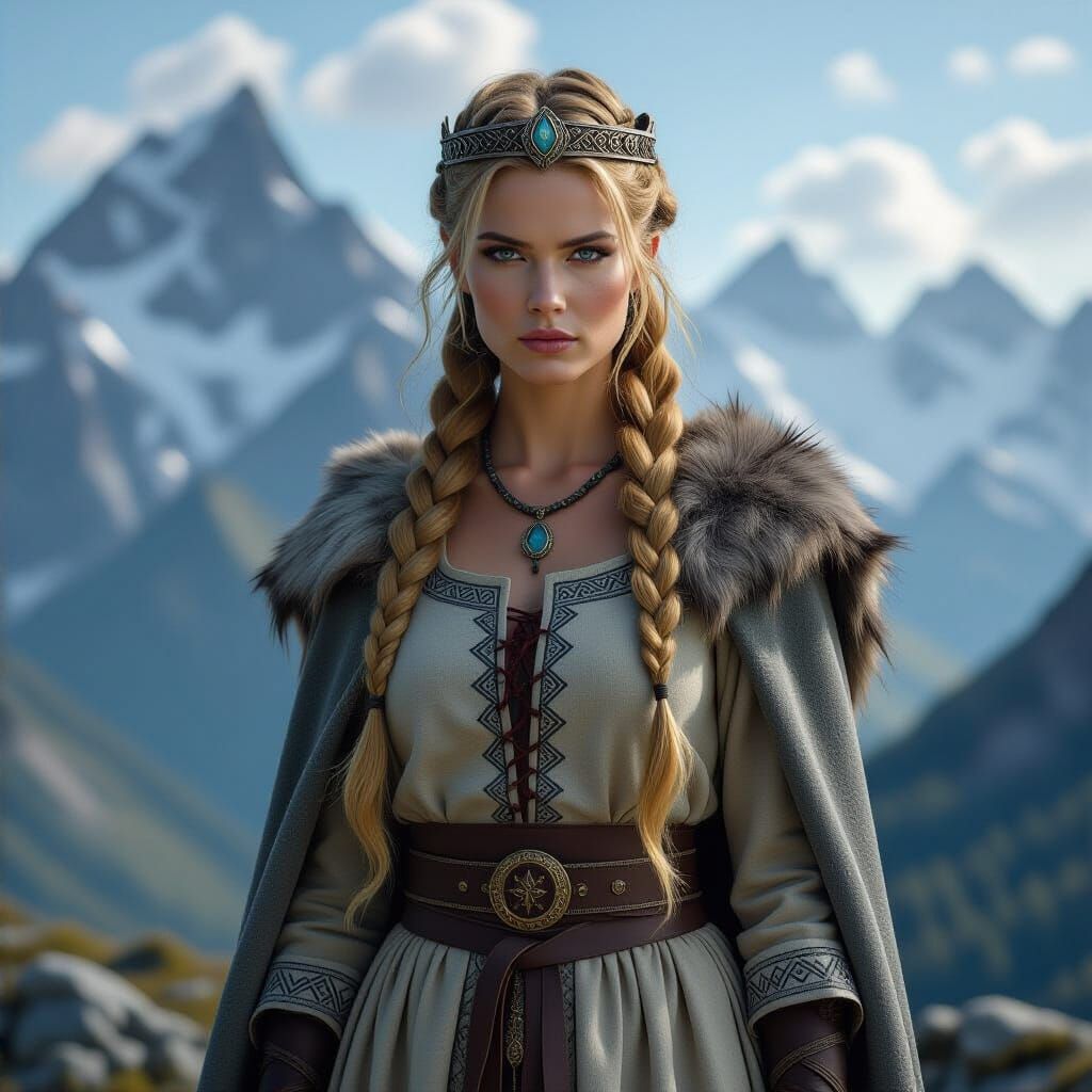 Viking Mountain Giantess Aurboda: Earth Goddess