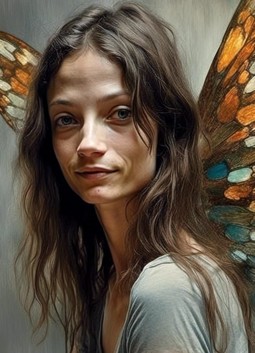 Ethereal Fairy with Iridescent Wings