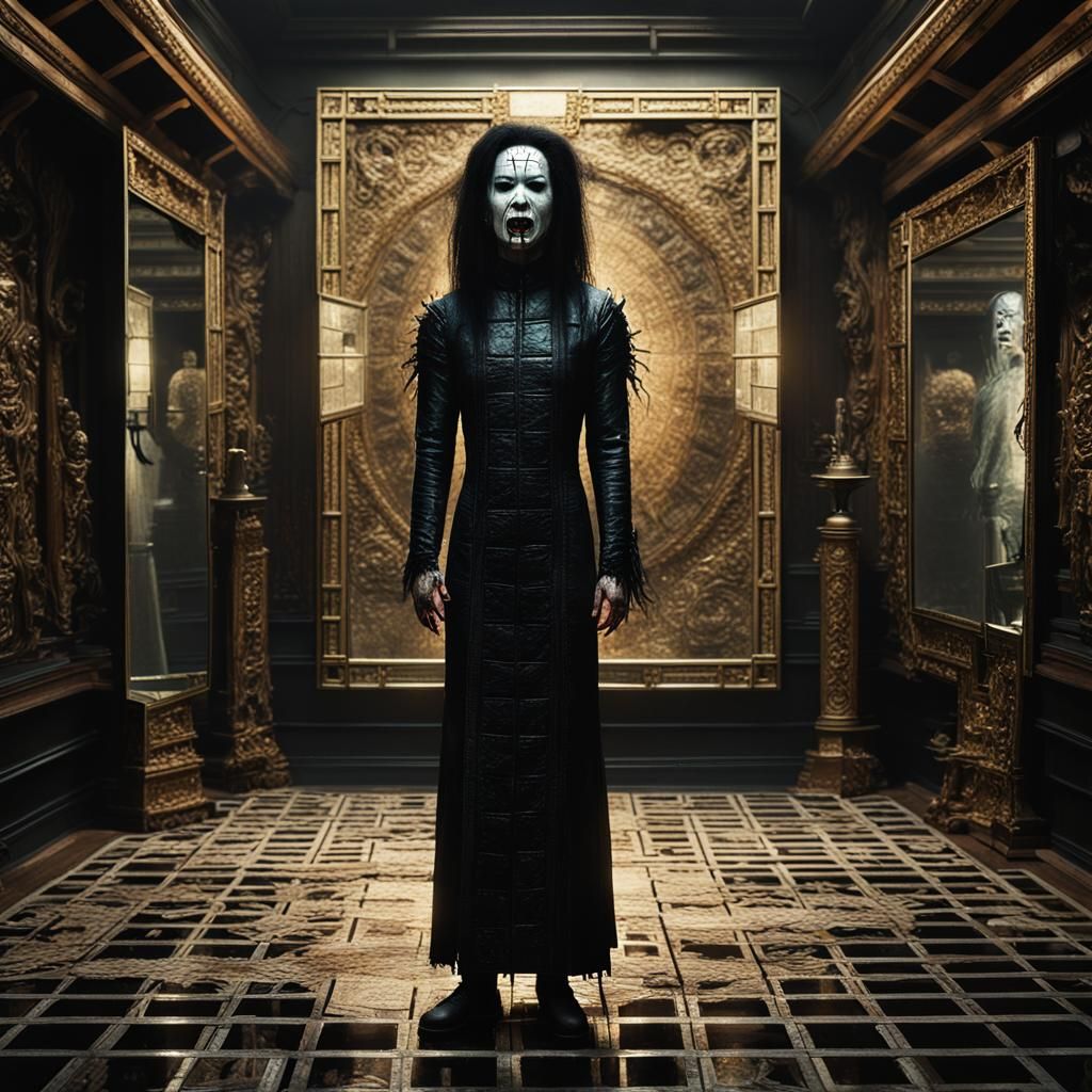 Asian Female Pinhead Screaming in Pain