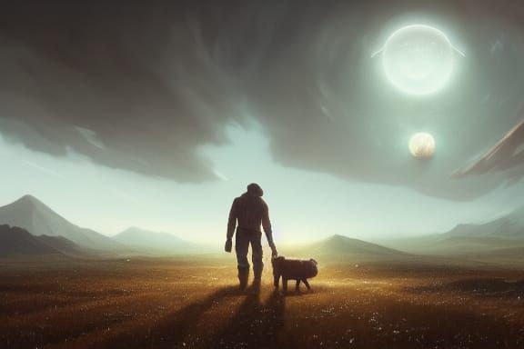 Farmer Walks His Planet: Dark Fantasy Concept Art
