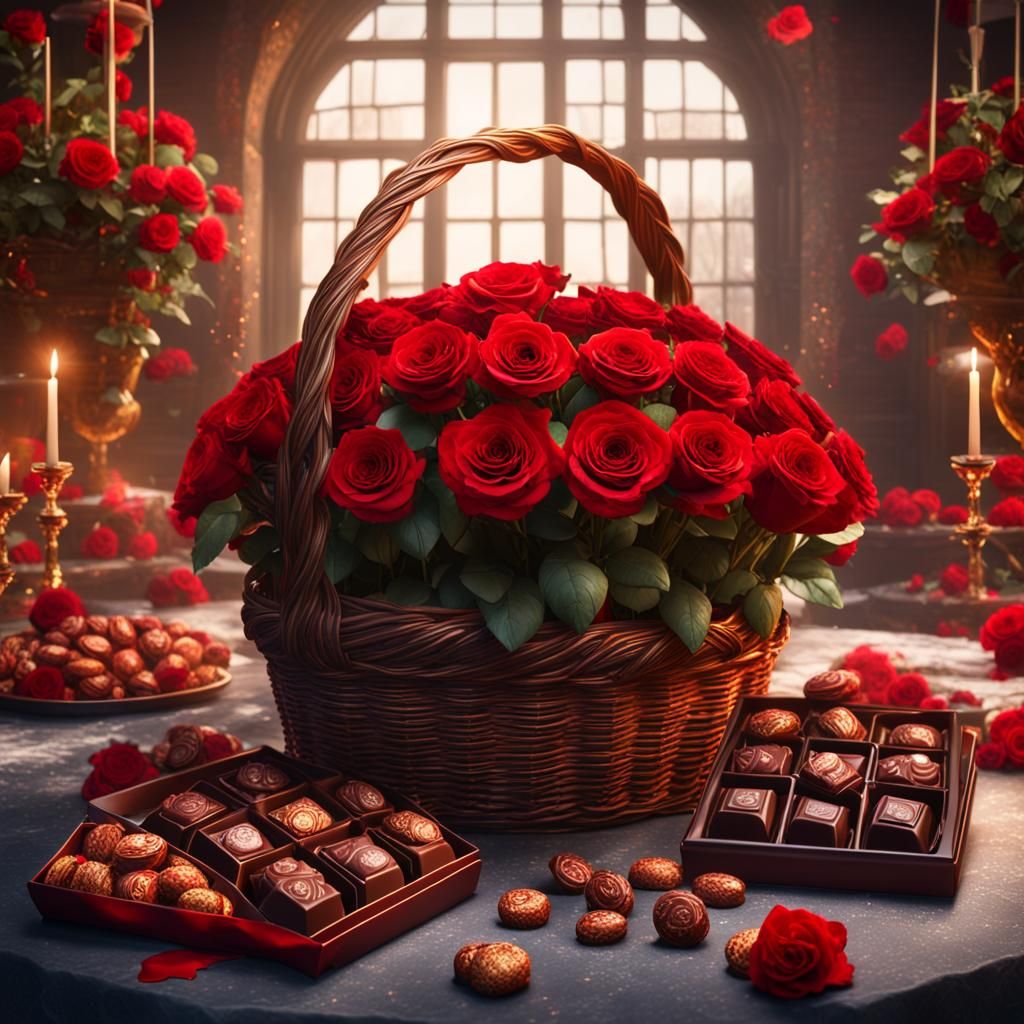 Exquisite Chocolates and Roses: Fantasy Concept Art