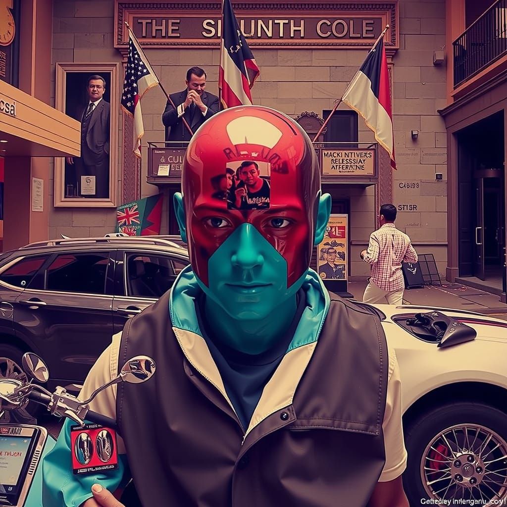 Hyperrealistic Sculpture with Vivid Reflected Colors