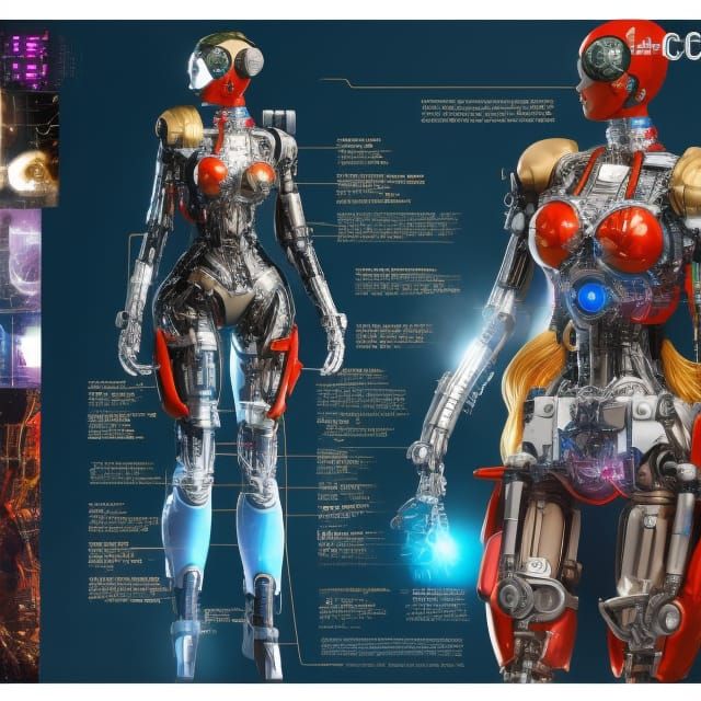 Detailed Cybernetic Superhuman Concept Art