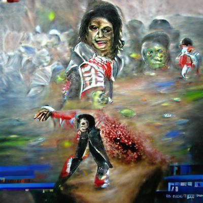 Zombie Michael Jackson Digital Painting