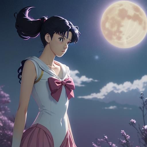 Sailor Moon in Studio Ghibli Anime Style