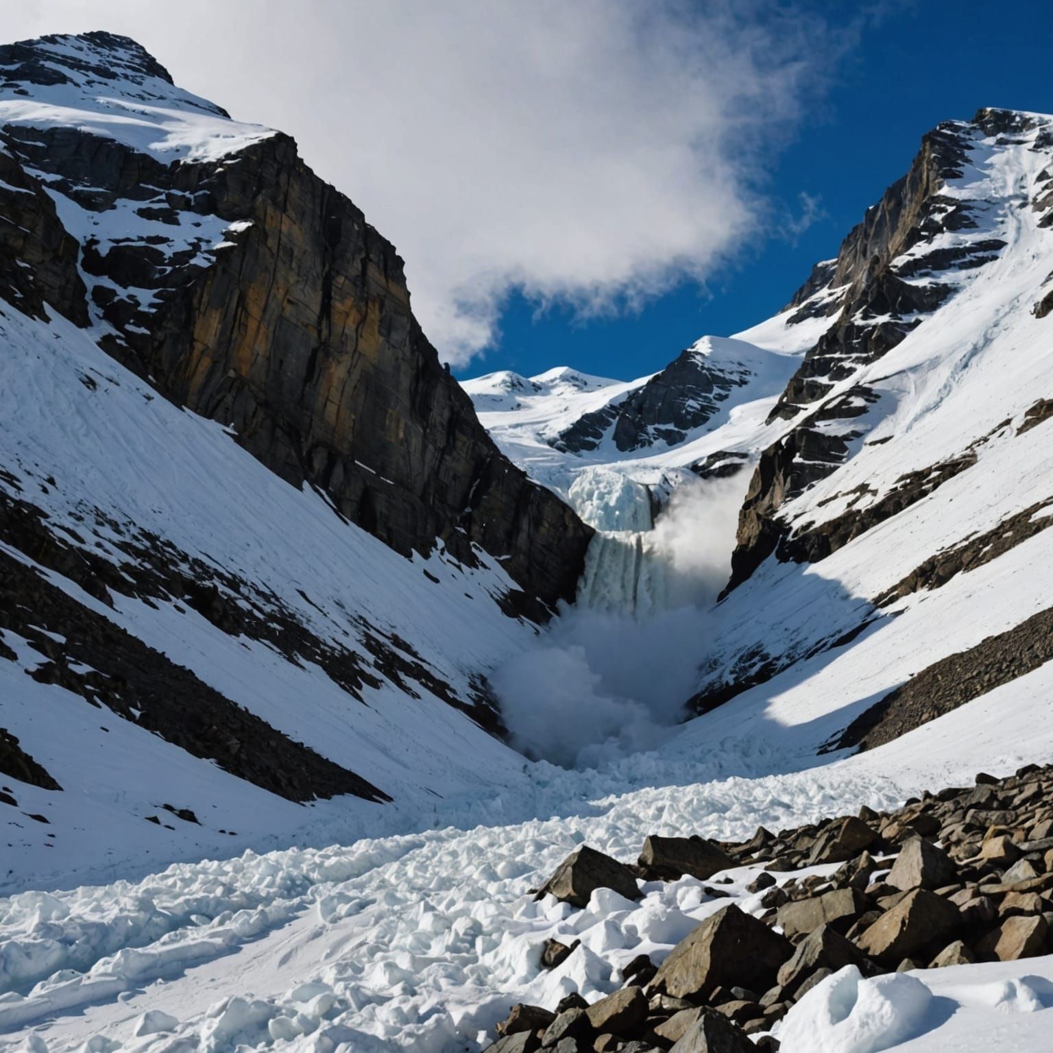 Avalanche Roaring: A Force of Nature