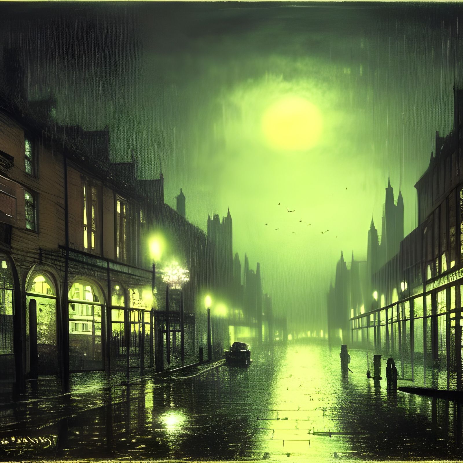 Vampires Over Westgate: A Grimshaw-esque Nightscape
