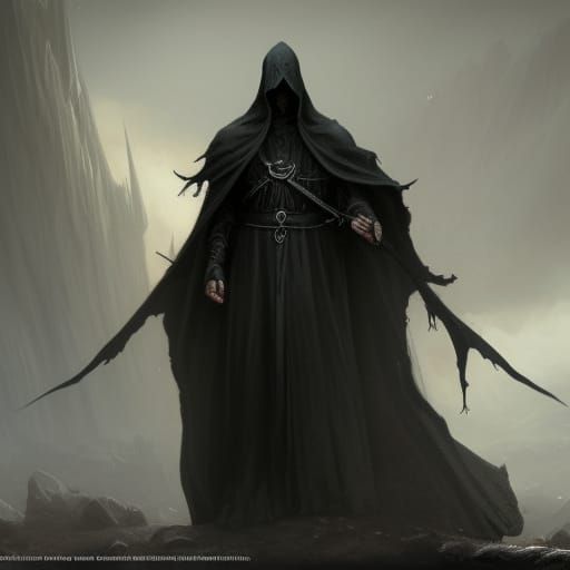 High Gothic Nazgul in Angmar, Dark Fantasy Art