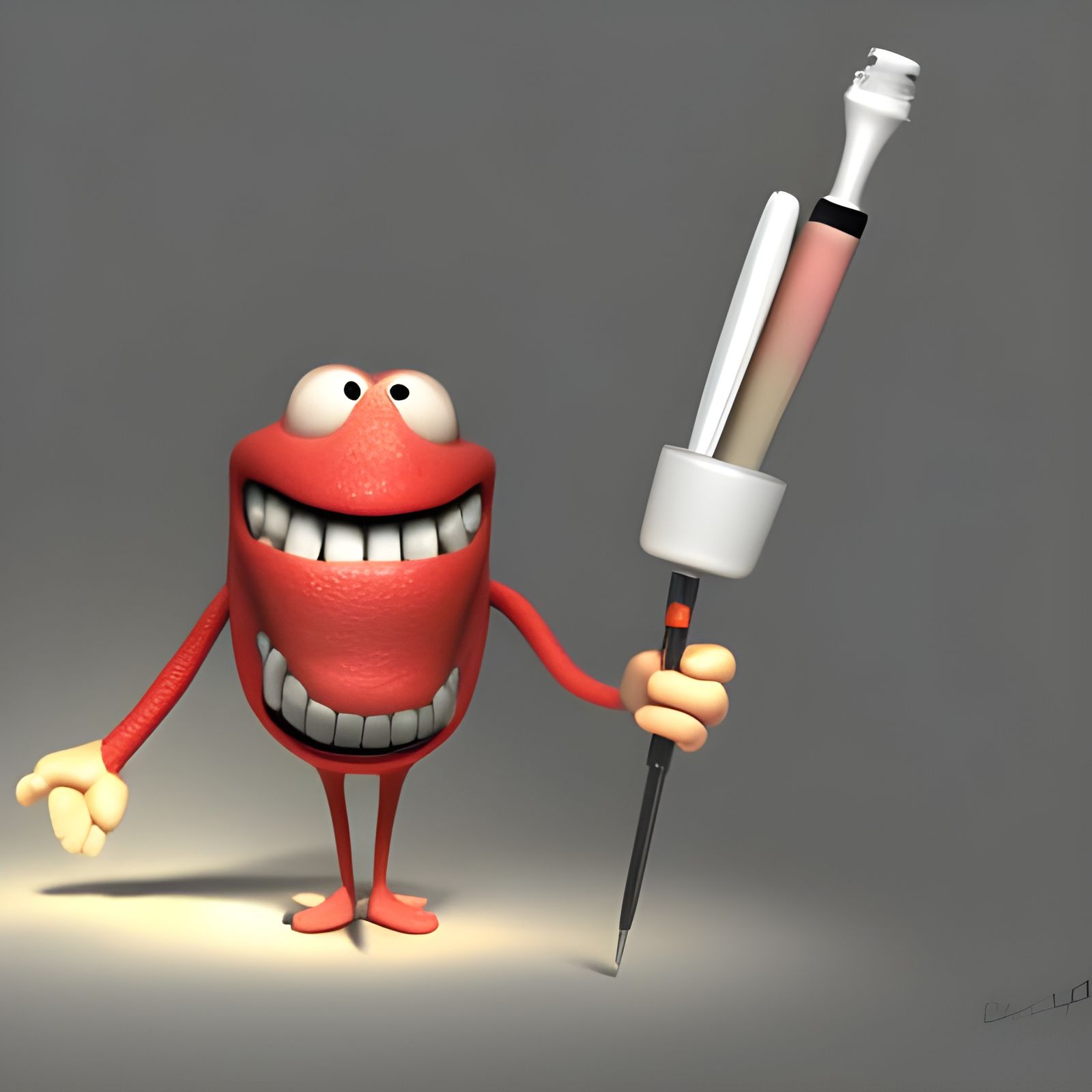 Tooth Cavity Treatment in Pixar-style 3D Art
