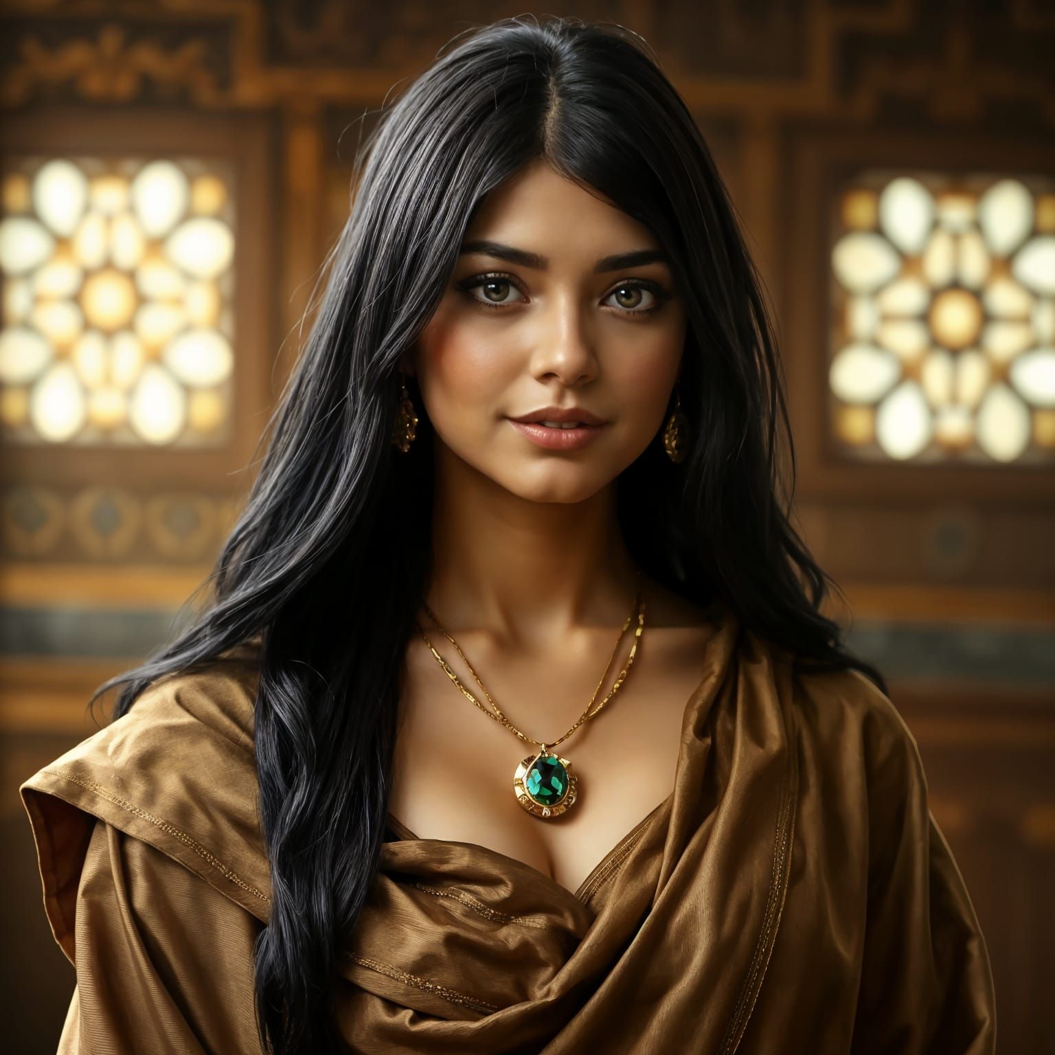 Ancient Egyptian Goddess in Warm Lighting