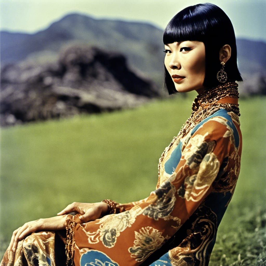 Anna May Wong in Hippie Dress, 1969
