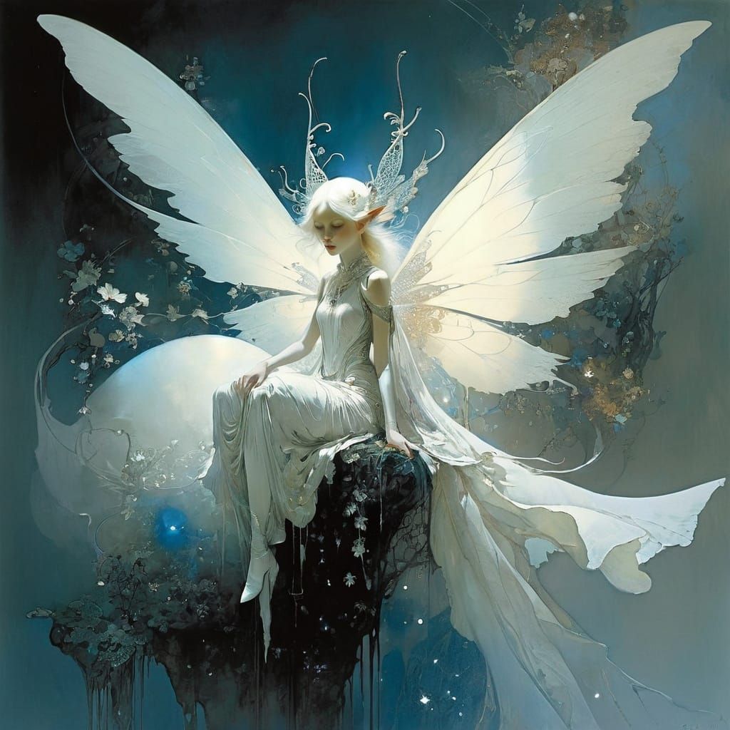 Surreal Fairy in Dark Romantic Style