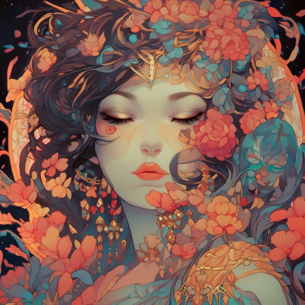 Whimsical Music Box at Sunset: Vintage Surreal Art