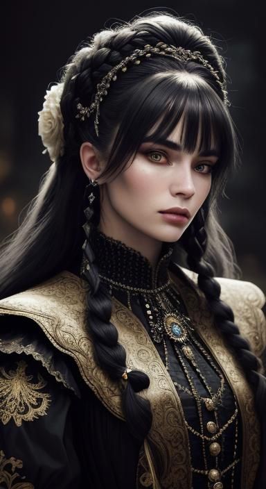 Mysterious Woman Portrait in Rembrandt Lighting