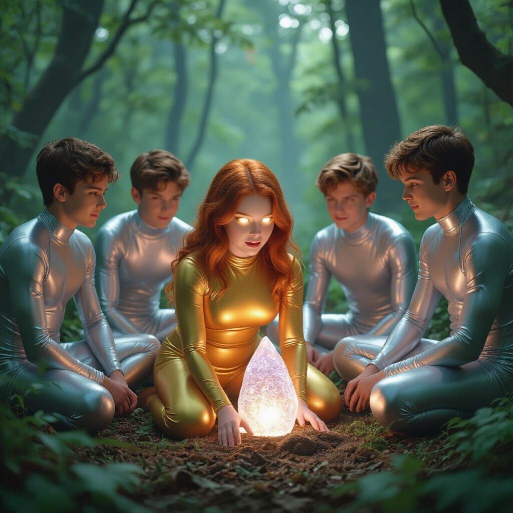 Hypnotized Girl in Forest: Cinematic Fantasy Art