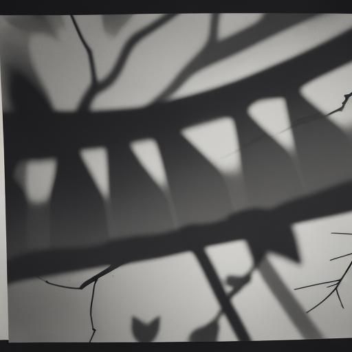 Experimental Photogram with Twigs and Leaves