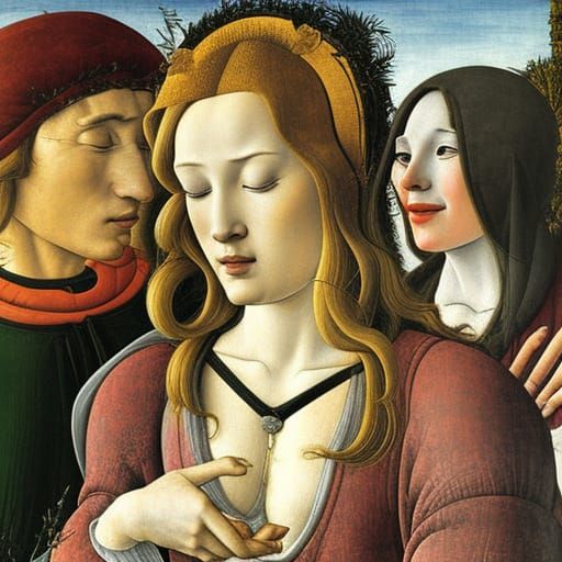 Happiness in Botticelli Style