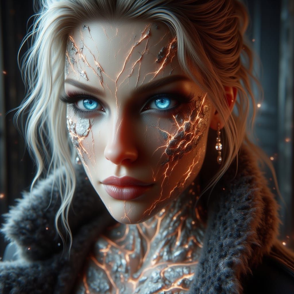 Voluptuous Blonde Woman Wishing Happy New Year