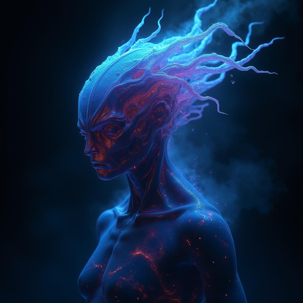 Biomechanical Alien Dreamscape in Giger Style