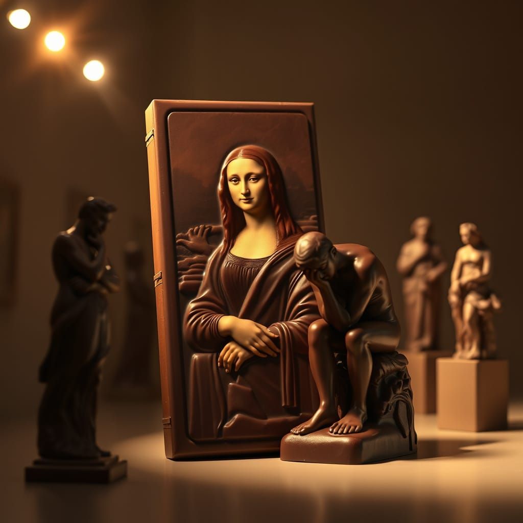 Chocolate Art Museum: Mona Lisa Chocolate Bar