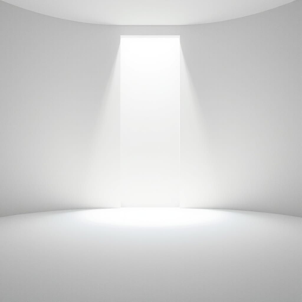 Minimalist All-White Visual Masterpiece Emphasizing Light