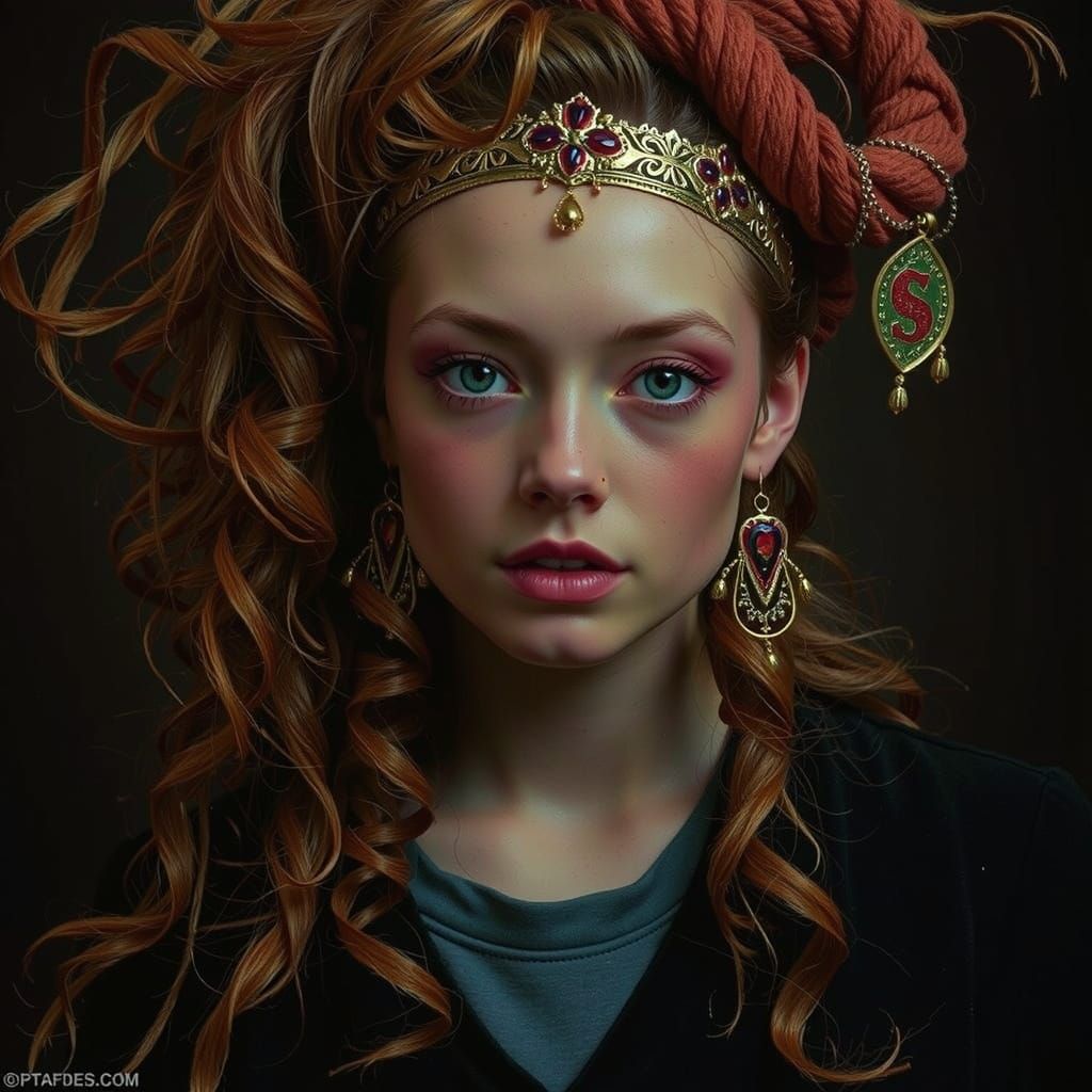 Abstract Swirls of Red and Crimson Hues