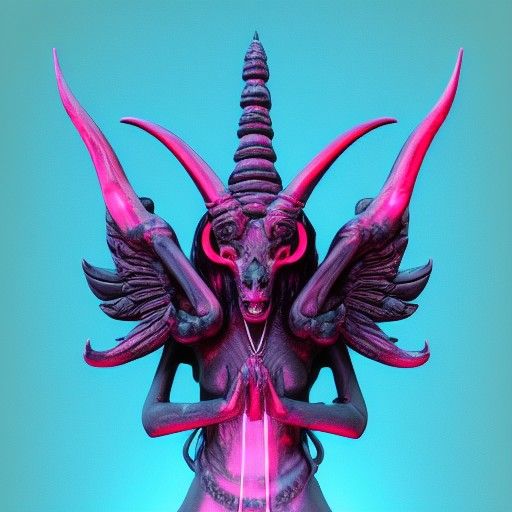 Baphomet Idol Altar in Baroque Style