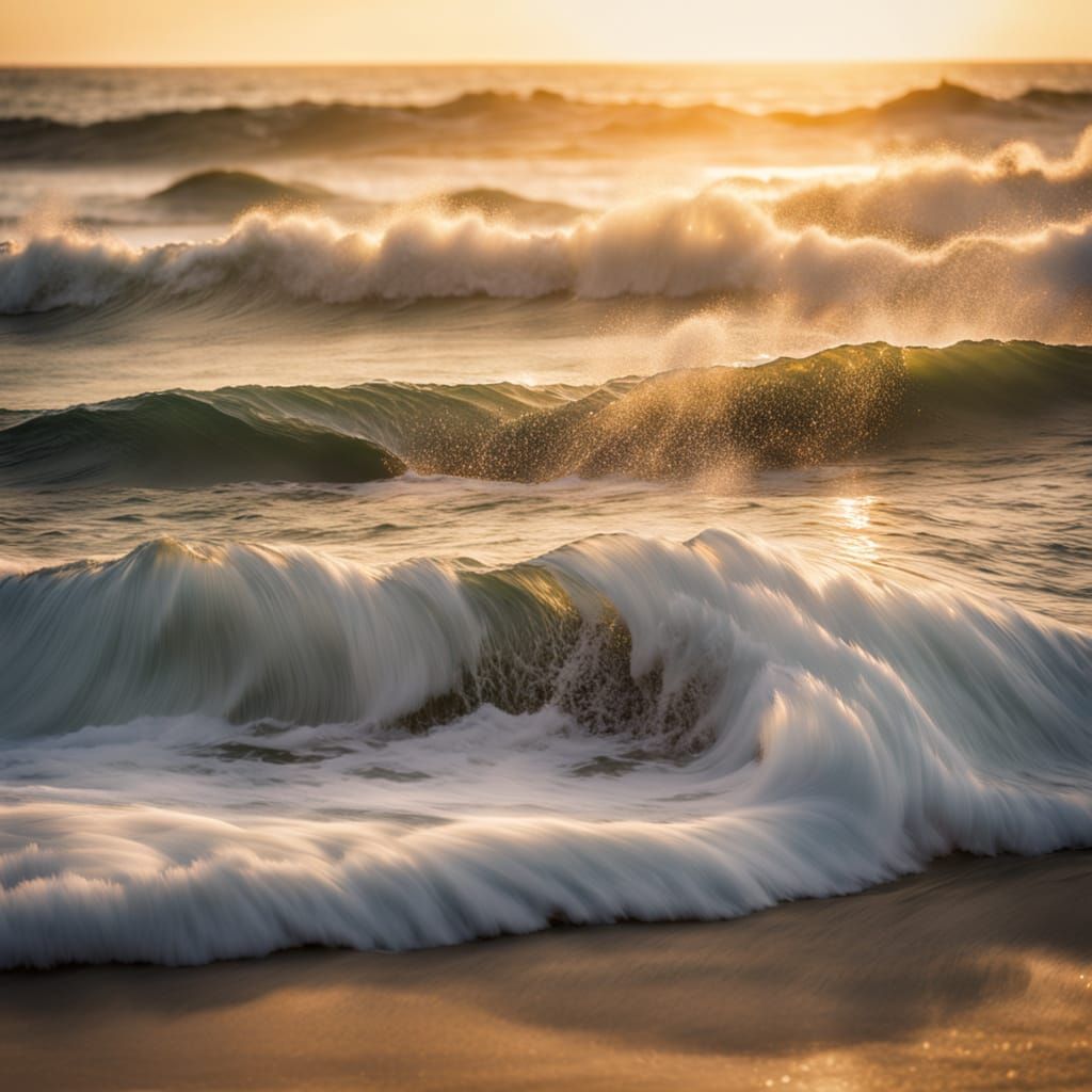 Vibrant Seascape Photography of Crashing Wave