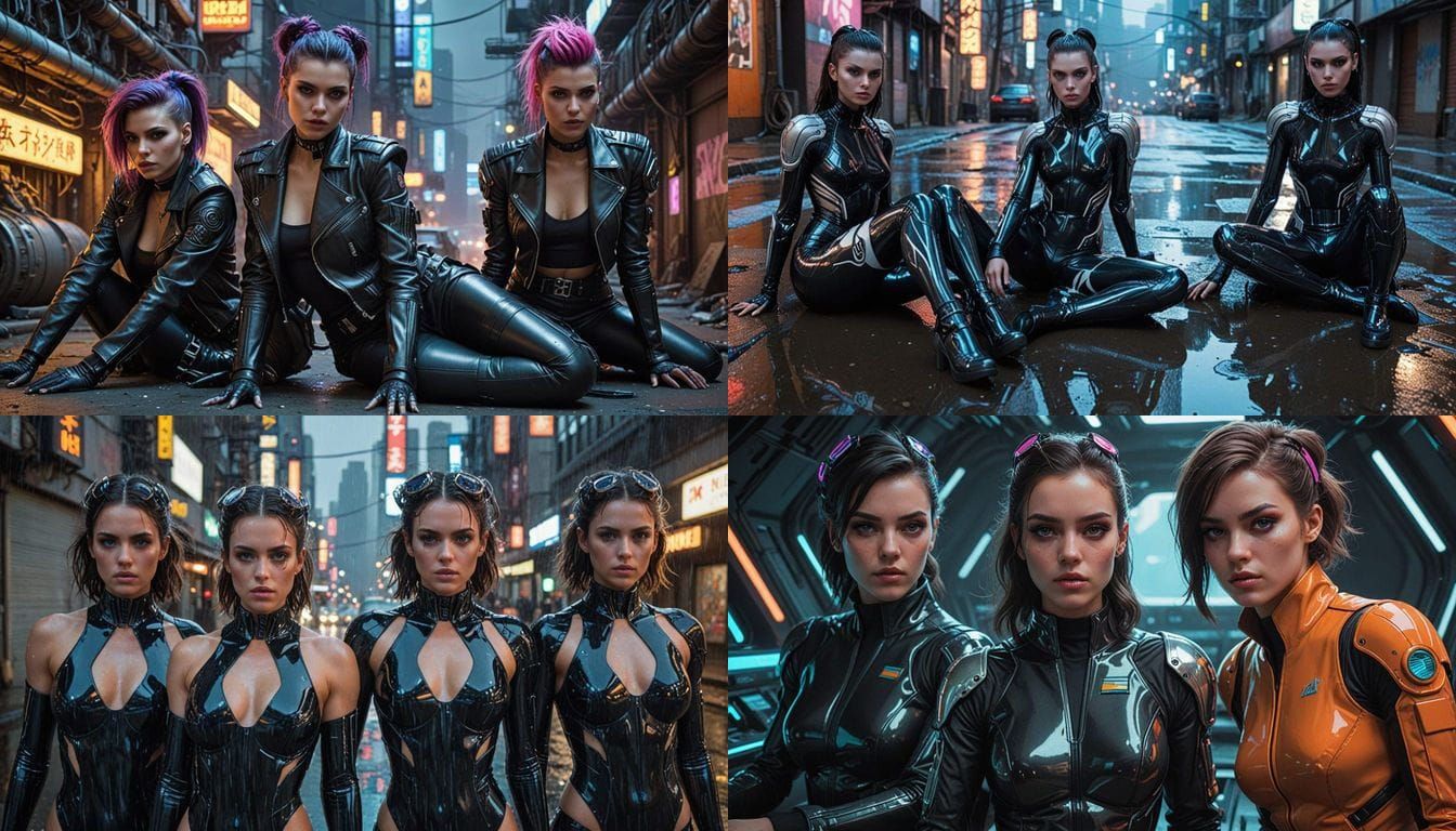 Cyberpunk Athletes Exude Confidence