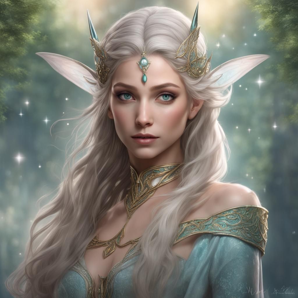 Enchanting Elf Archer: Elara of Mystical Beauty