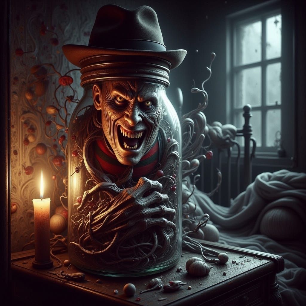 Freddy Kruger Trapped: A Dark Cinematic Illustration