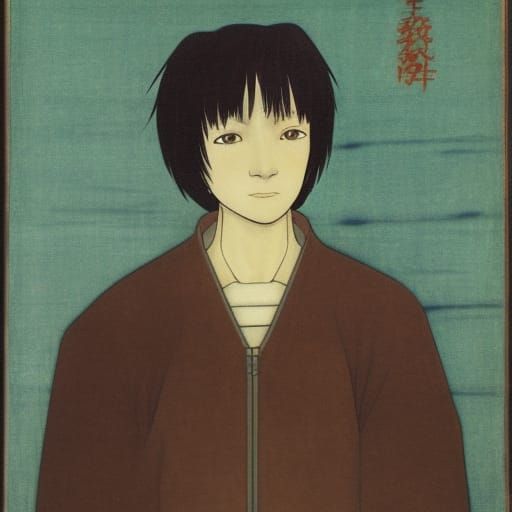 Lain Iwakura as Renaissance Portrait