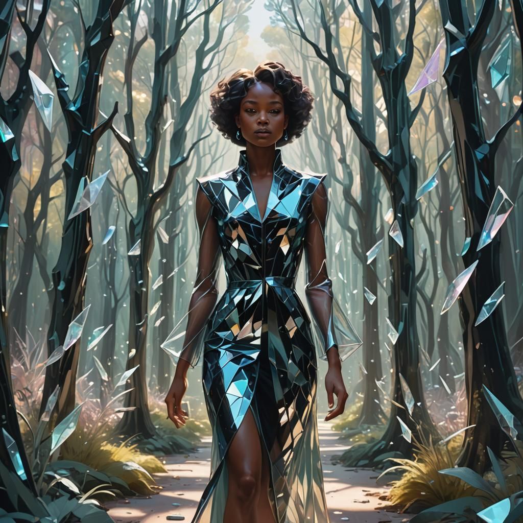 Glass Forest Transformation in Anime Style